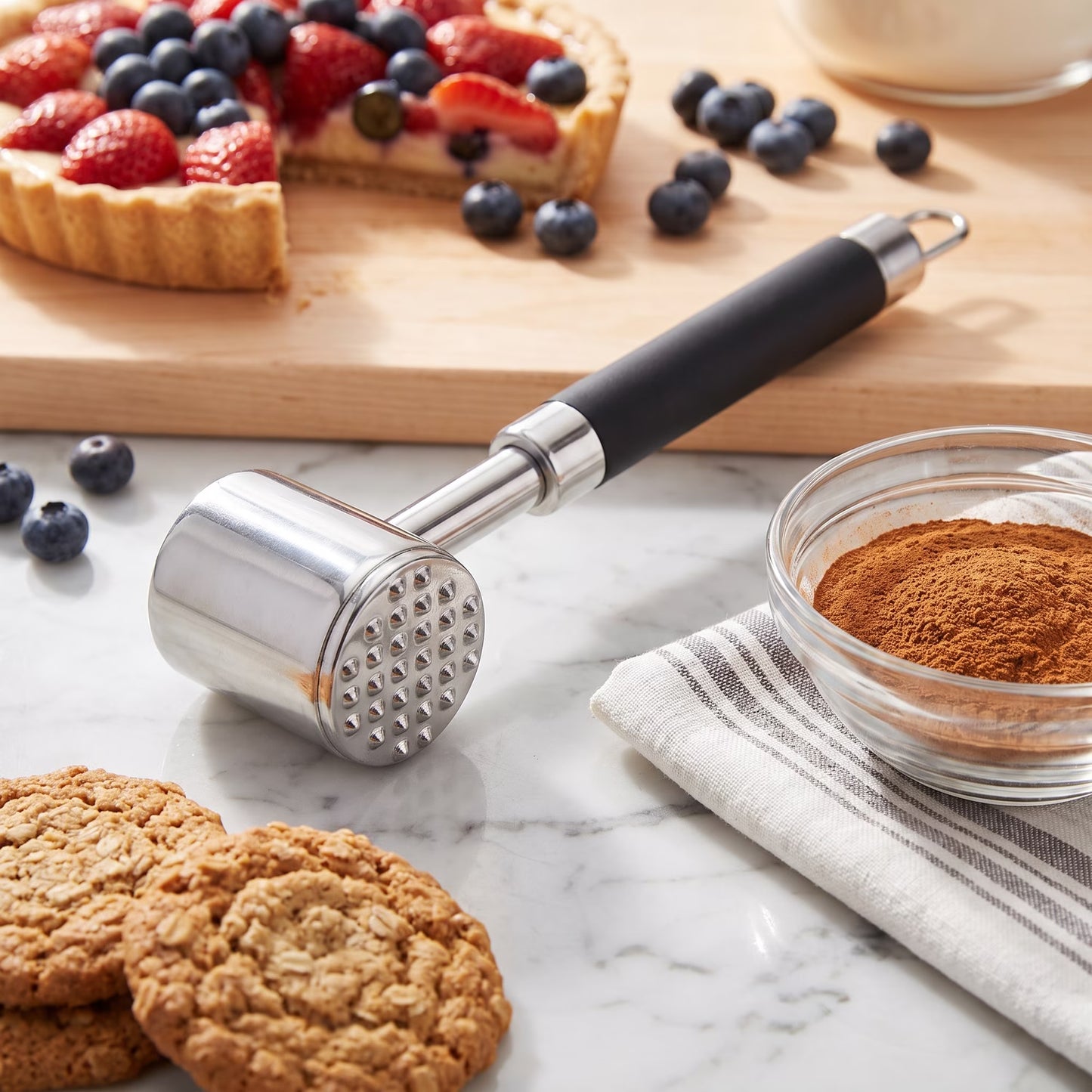Yilush Meat Tenderizer Hammer with Comfortable-Grip Handle, Dual-side Mallet for Kitchen, Heavy Duty Pounder For Tenderizing Steak, Beef and Fish
