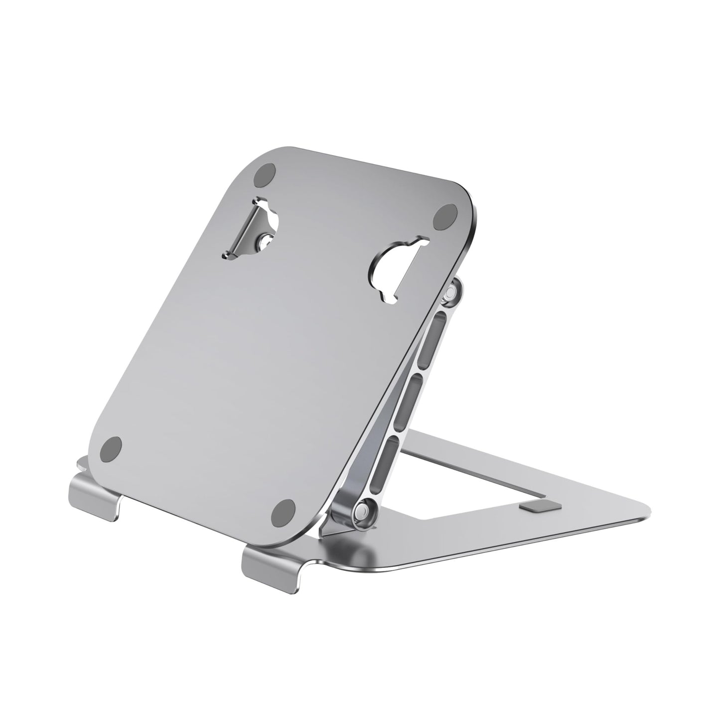Adjustable Laptop Stand for Desk,Foldable Laptop Holder with Stable Heavy Base,Multi-angle Adjustable Ergonomic Computer Riser Compatible with MacBook Air Pro,Notebook,All 10-15.6”Laptops,Grey