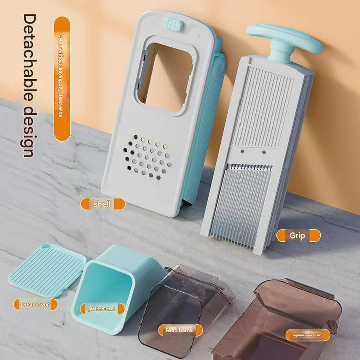 Safe Mandoline Slicer Plus, Biger Size, Adjustable Vegetable Food Chopper Potato Fries Cutter, Detachable Blade, Kitchen Chopping Artifact, Gift