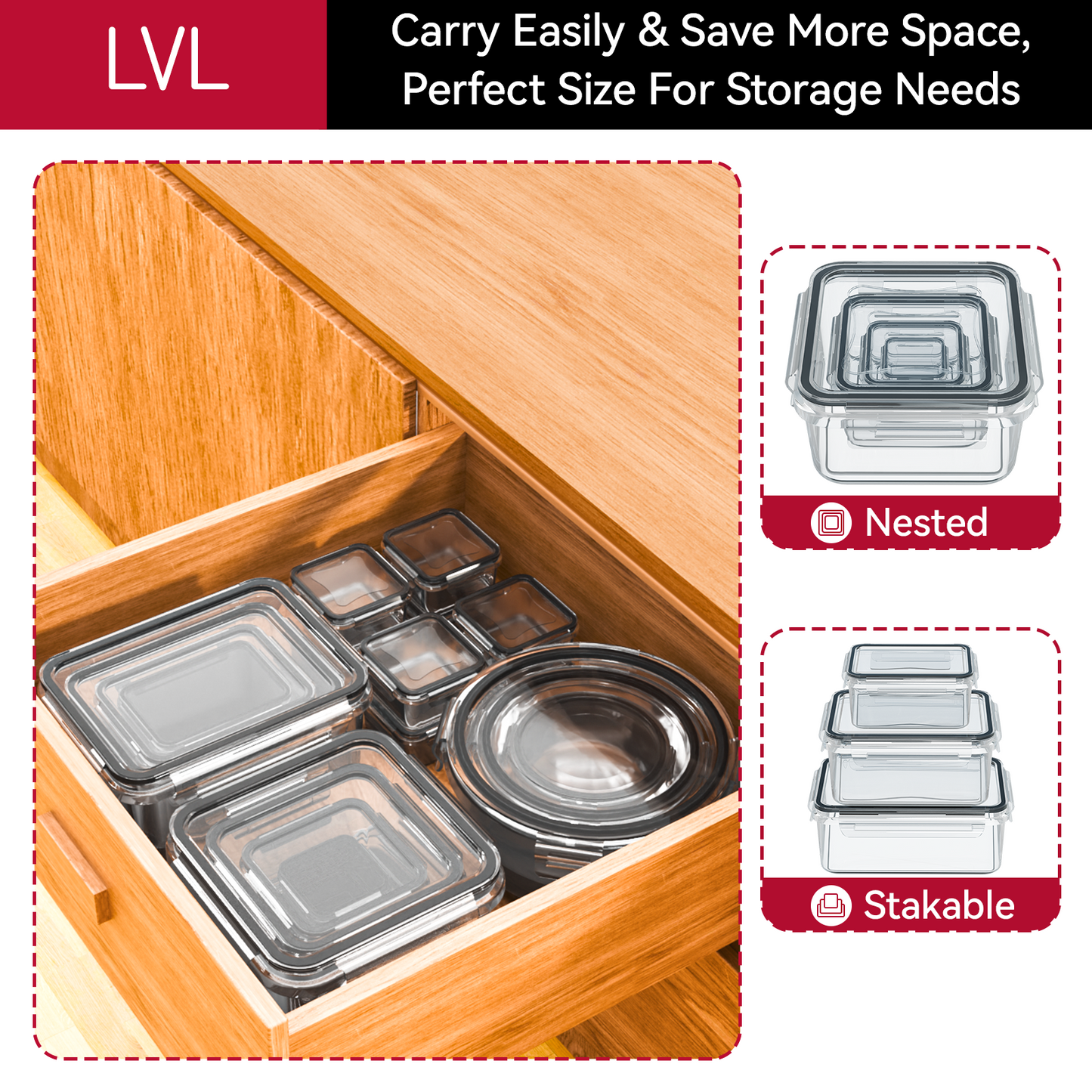 68 Pcs Food Storage Containers with Lids Airtight, Plastic Meal Prep Container for Pantry & Kitchen Organization & bento box & snack containers, BPA-Free, Leak-Proof with Labels & Marker Pen
