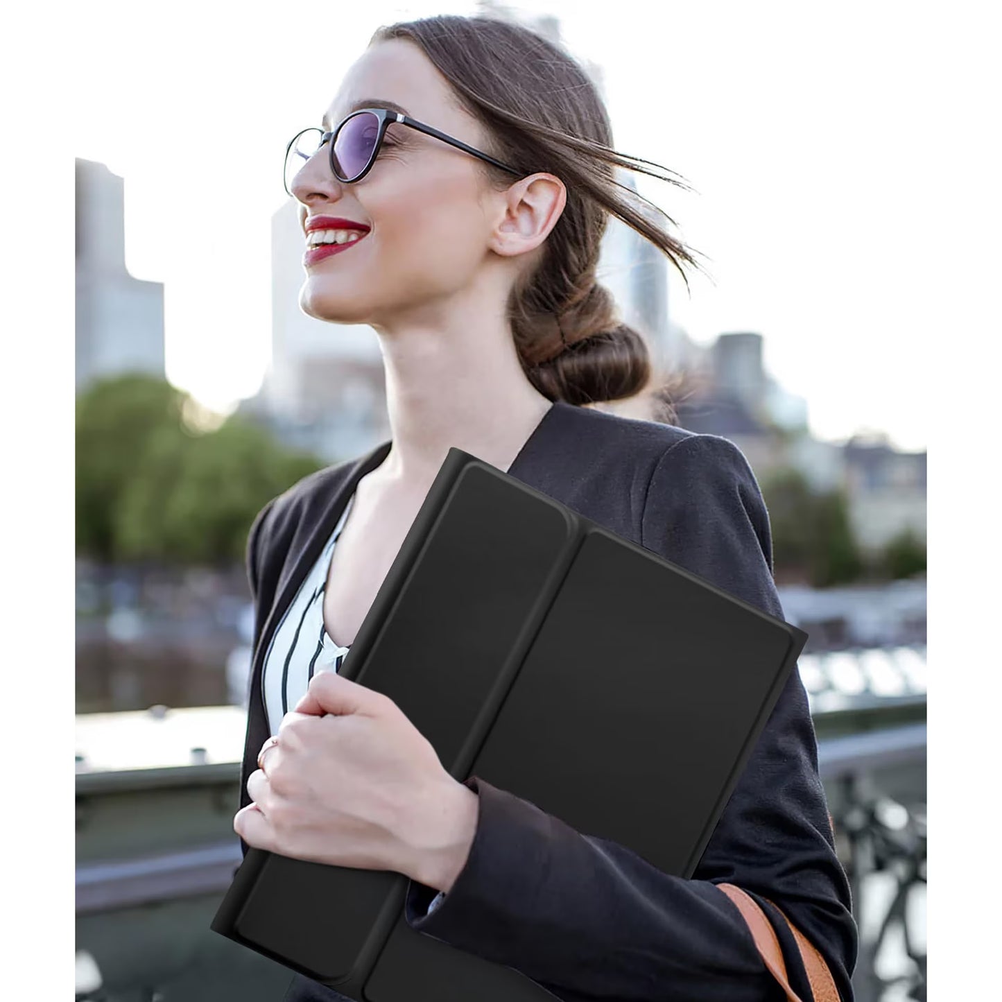 Compatible for iPad Generation Case with Keyboard, Folio Cover with Pencil Holder, Multi-Touch Trackpad, 7 Color Backlit, Detachable Keyboard for iPad (A16) 11th/10th Gen (Black)