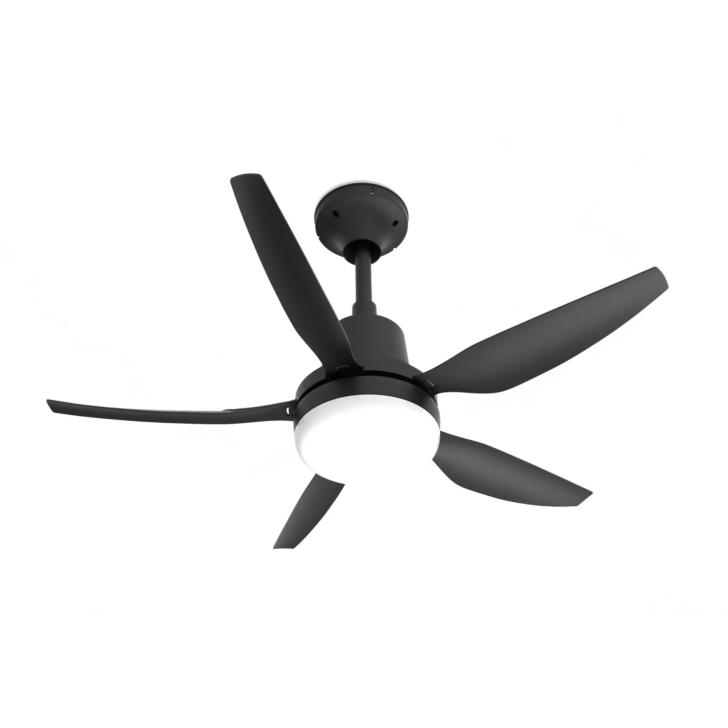Mikhai Ceiling Fans with Lights, 63 inch Low Profile Ceiling fan with Light and Remote Control, Flush Mount, Reversible, CCT, Dimmable, Noiseless, Black Ceiling Fan for Bedroom, Indoor/Outdoor Use