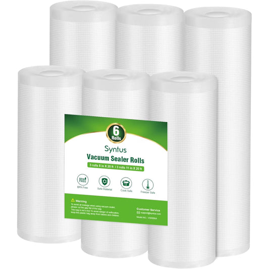 Food Grade Vacuum Seal Bags, Reusable Freezer Safe, Easy Tear, Multi Size for Meat, Fish, Tea & Kitchen Storage