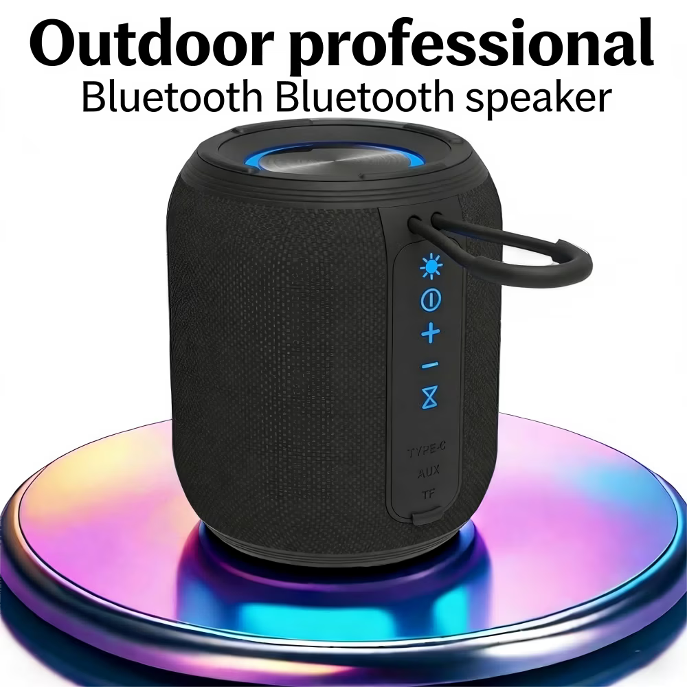 Portable Bluetooth Speaker Beach Vacation Essentials: Powerful Crystal Clear Sound/Dynamic Light/IPX5 Waterproof/All Day Playtime/BT 5.3/TWS Paring, Small Wireless Speaker for Outdoor|Travel|Camping