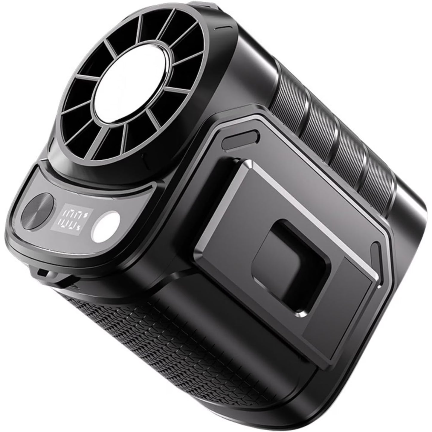 Mikhai Portable Waist Fan, Clip On Fan Wearable 18000RPM Strong Wind 5 Speed, Belt Fan 6000mAh USB-C Rechargeable Battery, Digital Display for Outdoor Work Travel