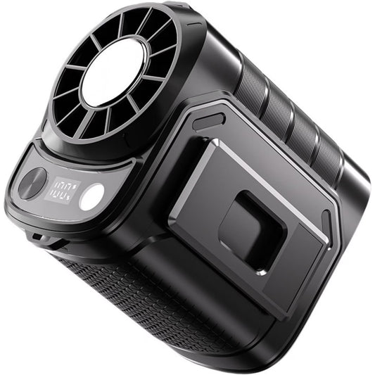 Mikhai Portable Waist Fan, Clip On Fan Wearable 18000RPM Strong Wind 5 Speed, Belt Fan 6000mAh USB-C Rechargeable Battery, Digital Display for Outdoor Work Travel