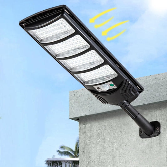 Mikhai Solar Lights Outdoor High Lumens 192 LED Security Lights with Remote Control,1Heads Motion Sensor Lights, IP65 Waterproof, Solar Lights Outdoor Waterproof