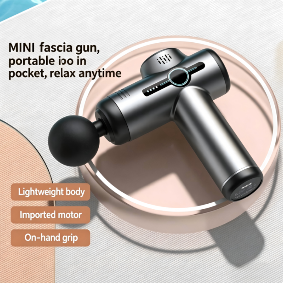Massage Gun, Deep Tissue Back Massage for Athletes for Pain Relief, Percussion Massager with 8 Massages Heads & Silent Brushless Motor, Valentines Day Gifts for Him Her, Black
