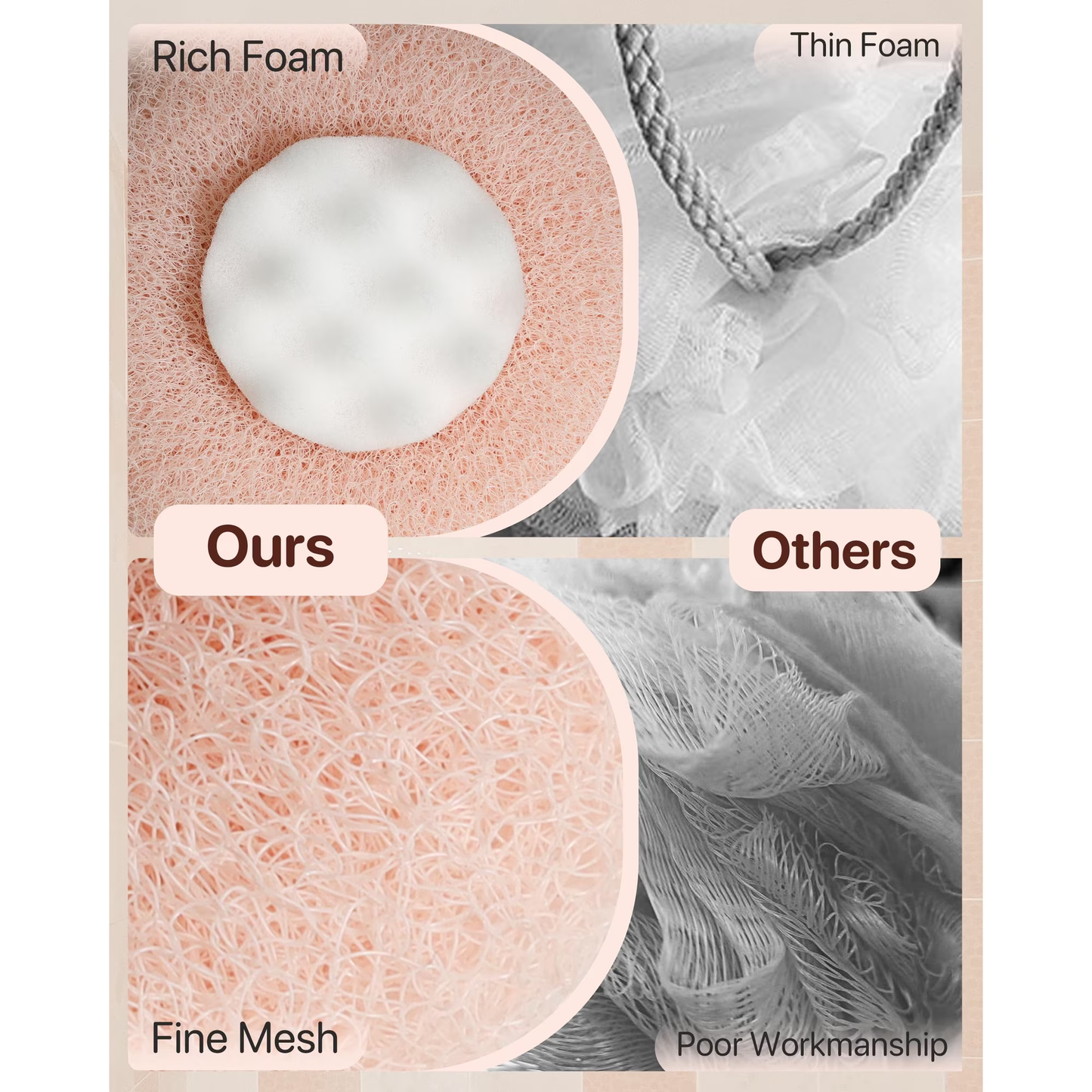 Super Soft Sunflower Suction Cup Bath Ball, 2-in-1 Shower Scrubber Sponge for Body, Upgraded Sponge Mesh Pouf Bath Ball, Magic Exfoliating Bath Sponge Shower Ball for Women Men Shower
