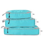 Compression Packing Cube Set for Carrying on Luggage Travel Packing Organizers with Laundry Bag for Backpack (Skyblue)