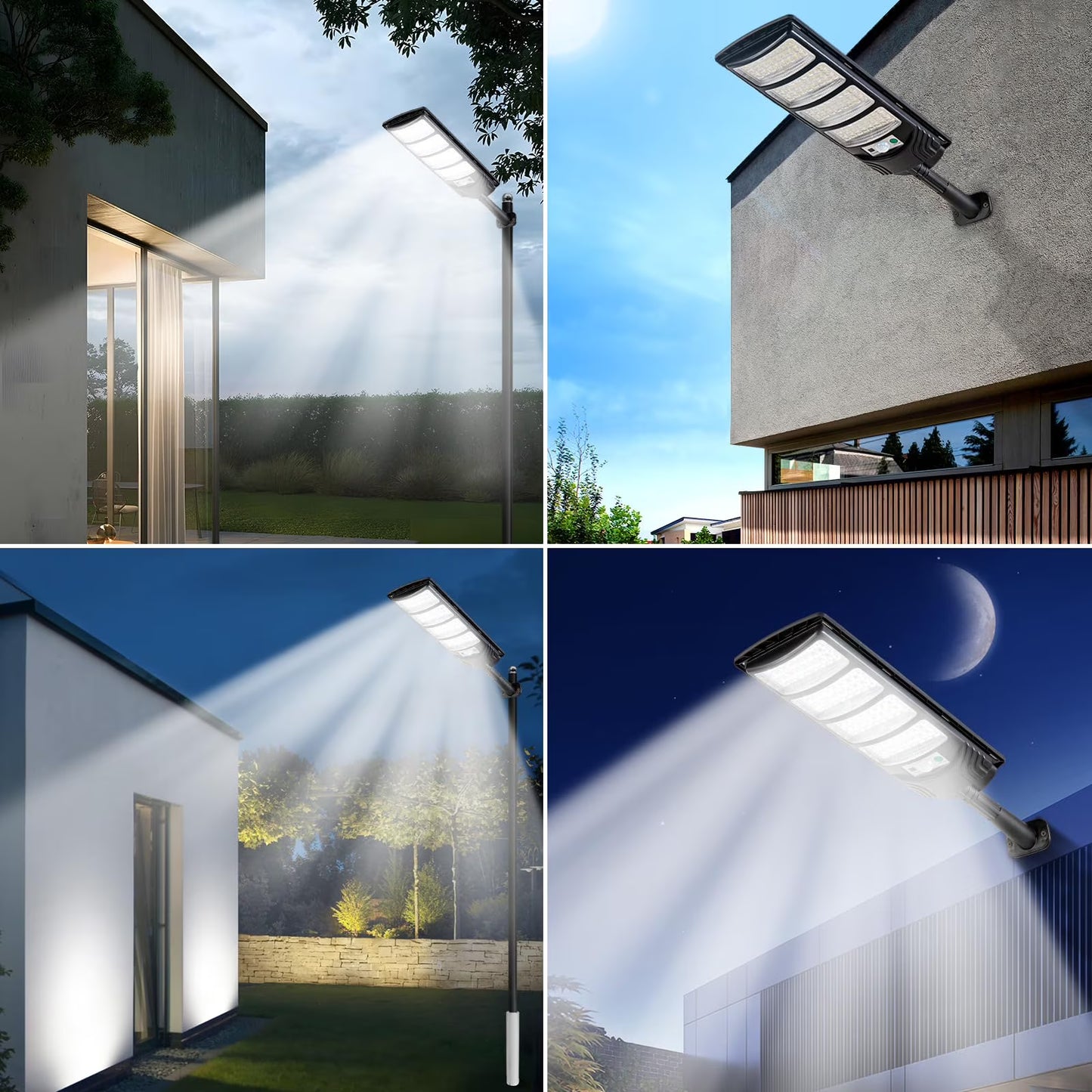 Mikhai Solar Lights Outdoor High Lumens 192 LED Security Lights with Remote Control,1Heads Motion Sensor Lights, IP65 Waterproof, Solar Lights Outdoor Waterproof