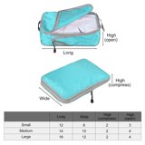 Compression Packing Cube Set for Carrying on Luggage Travel Packing Organizers with Laundry Bag for Backpack (Skyblue)