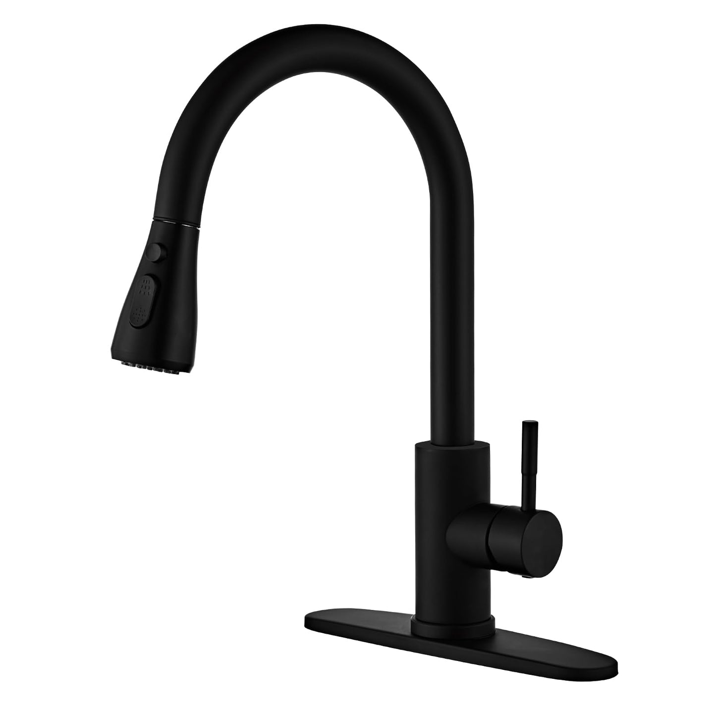 Black Kitchen Faucets, Waterfall Kitchen Sink Faucet, Commercial Utility Stainless Steel Kitchen Faucets,Single Handle Kitchen Sink Faucet for 3 Function